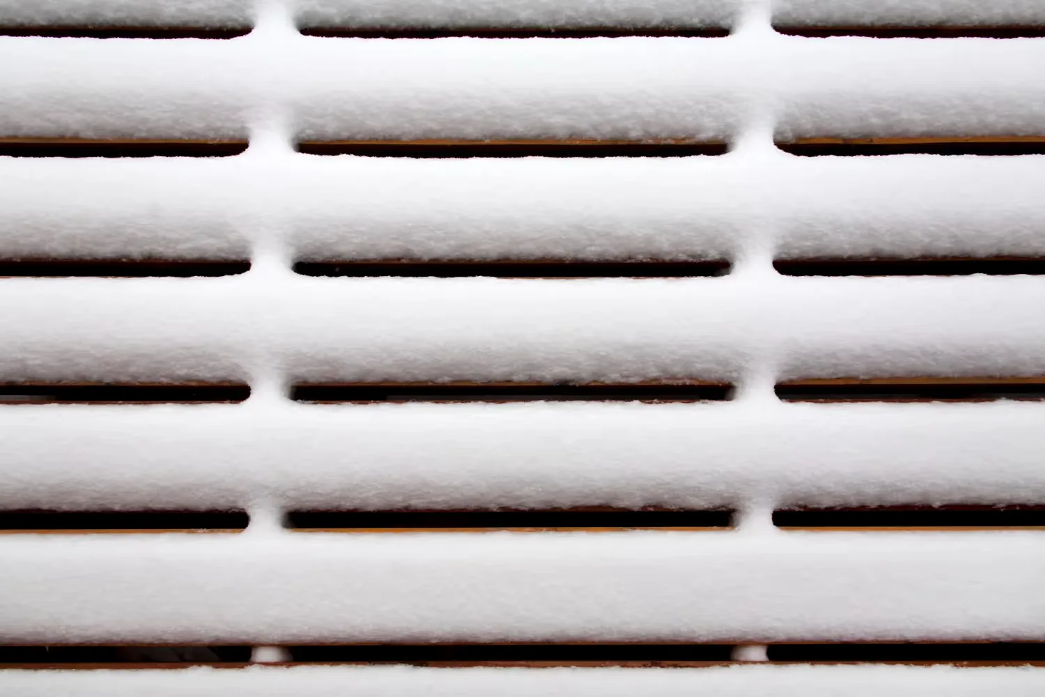 Close-up of white vent slats